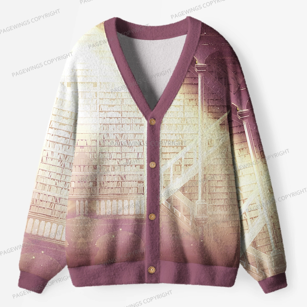 Pagewings Library Unisex Ugly Cardigan Sweaters