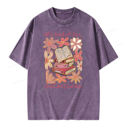 Pagewings All Booked for Valentines PNG Unisex Washed T-shirt