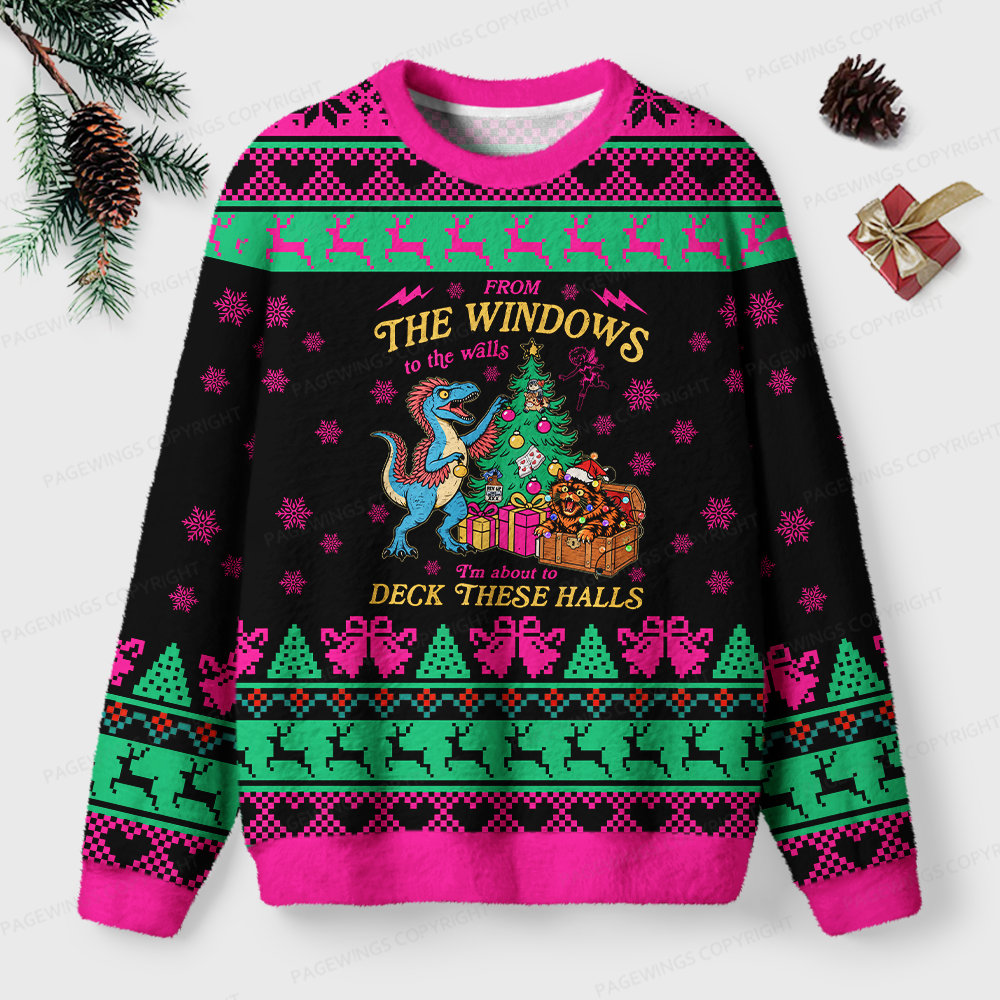 Pagewings Christmas Bookish Unisex Ugly Light Knit Sweatshirt