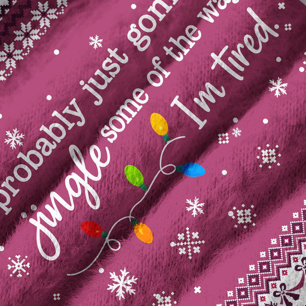 Pagewings Christmas Jingle Song Off Shoulder Ugly Knit Sweater