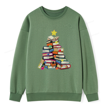 Pagewings Christmas Tree Bookworm Unisex Classic Sweatshirt