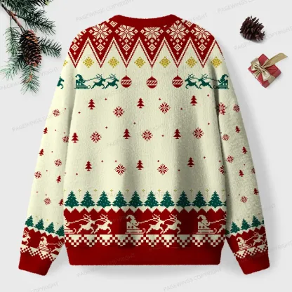 Pagewings Book Christmas Tree Unisex Ugly Knit Sweatshirt