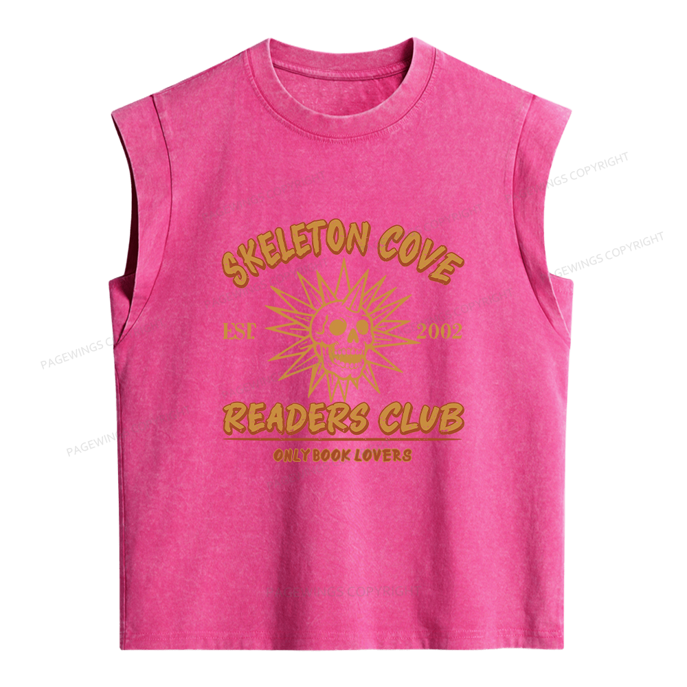 Pagewings Skeleton Cove Readers Club Women's Washed Tank Top