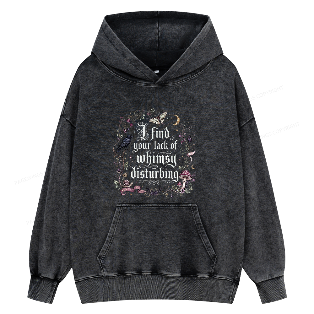 Pagewings Lack of Whimsy Unisex Washed Hoodie