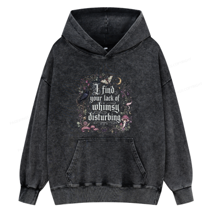 Pagewings Lack of Whimsy Unisex Washed Hoodie