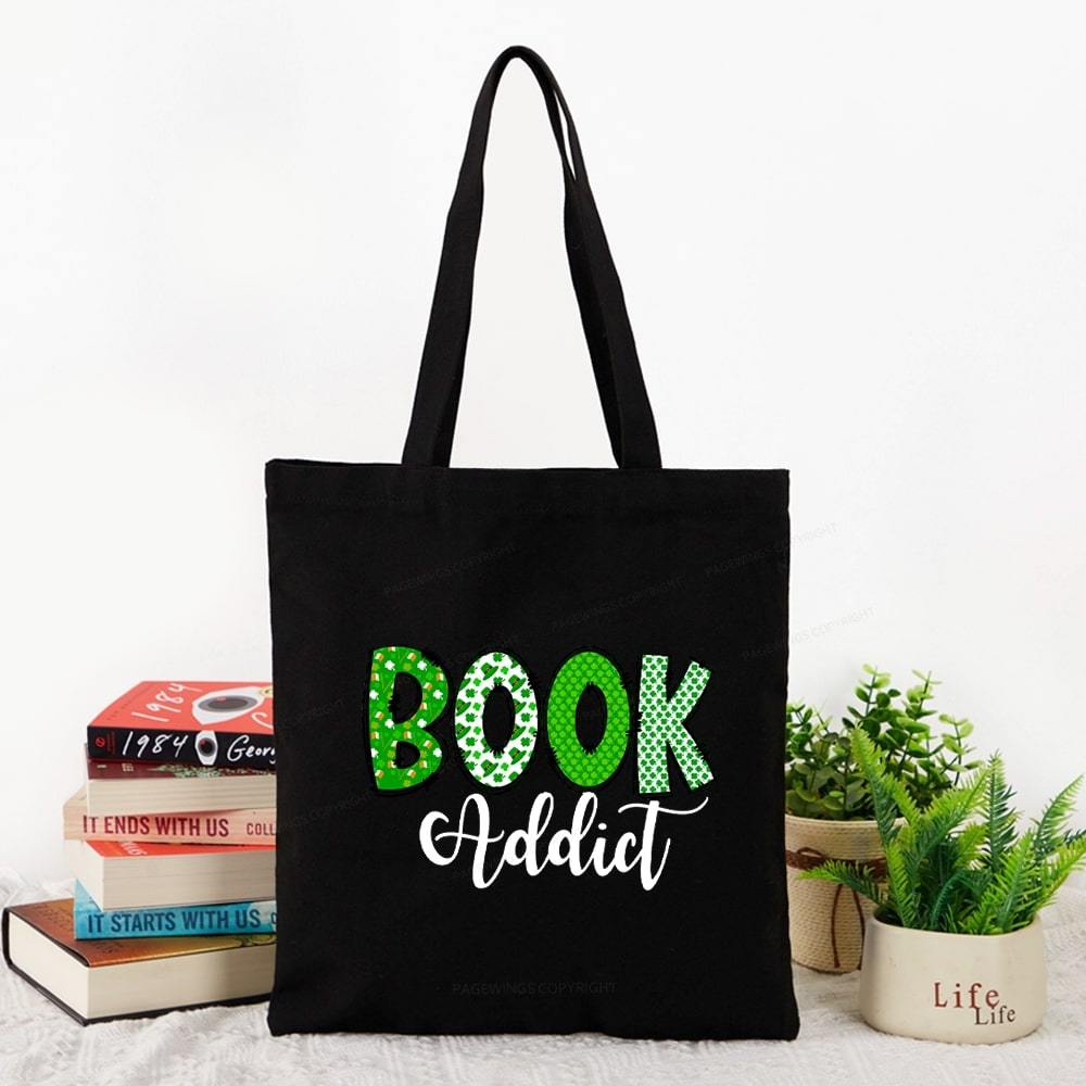Pagewingsread t Patrick's Day Gift for bookworm,Book Lovers Tote Bag