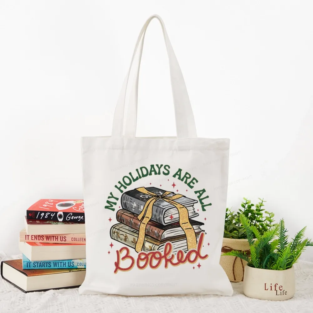 Pagewings My Holidays Are All Booked Christmas Tote Bag