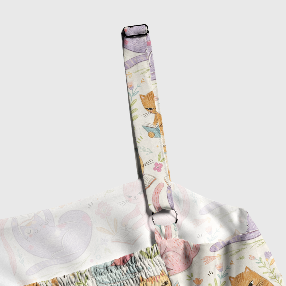 Pagewings Cozy Floral Cat Reader Maxi Dress