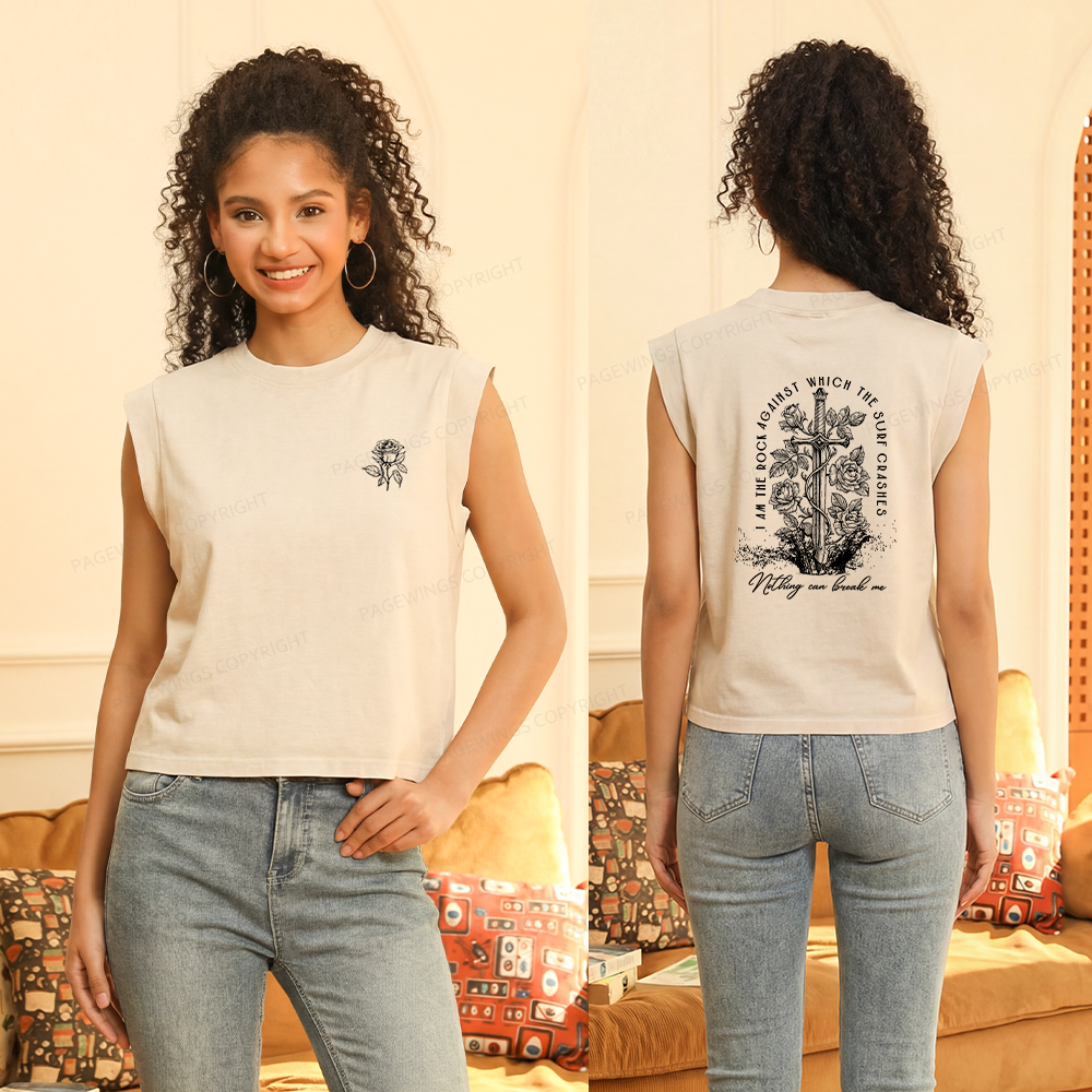 Pagewings Nothing Can Break Me Women's Washed Tank Top