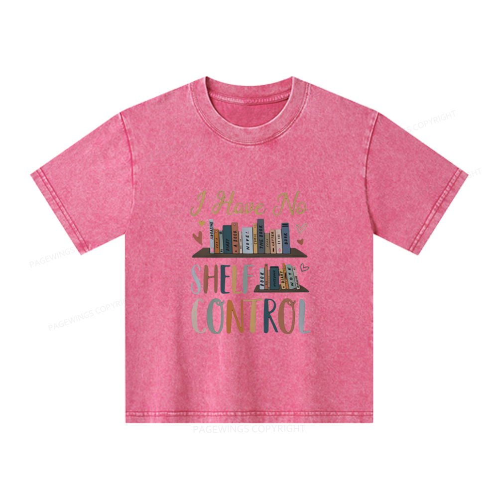 Pagewings I Have No Shelf Control Unisex Kids Washed T-shirt