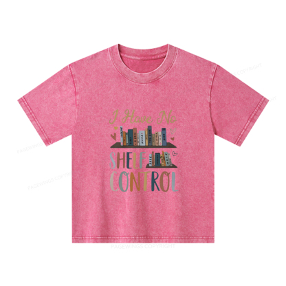 Pagewings I Have No Shelf Control Unisex Kids Washed T-shirt