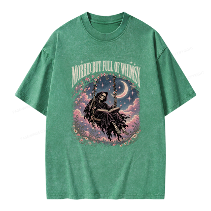 Pagewings Morbid But Full of Whimsy Unisex Washed T-shirt