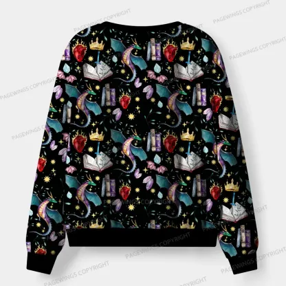 Pagewings Fantasy Reading  Unisex Flannel Pajama Set