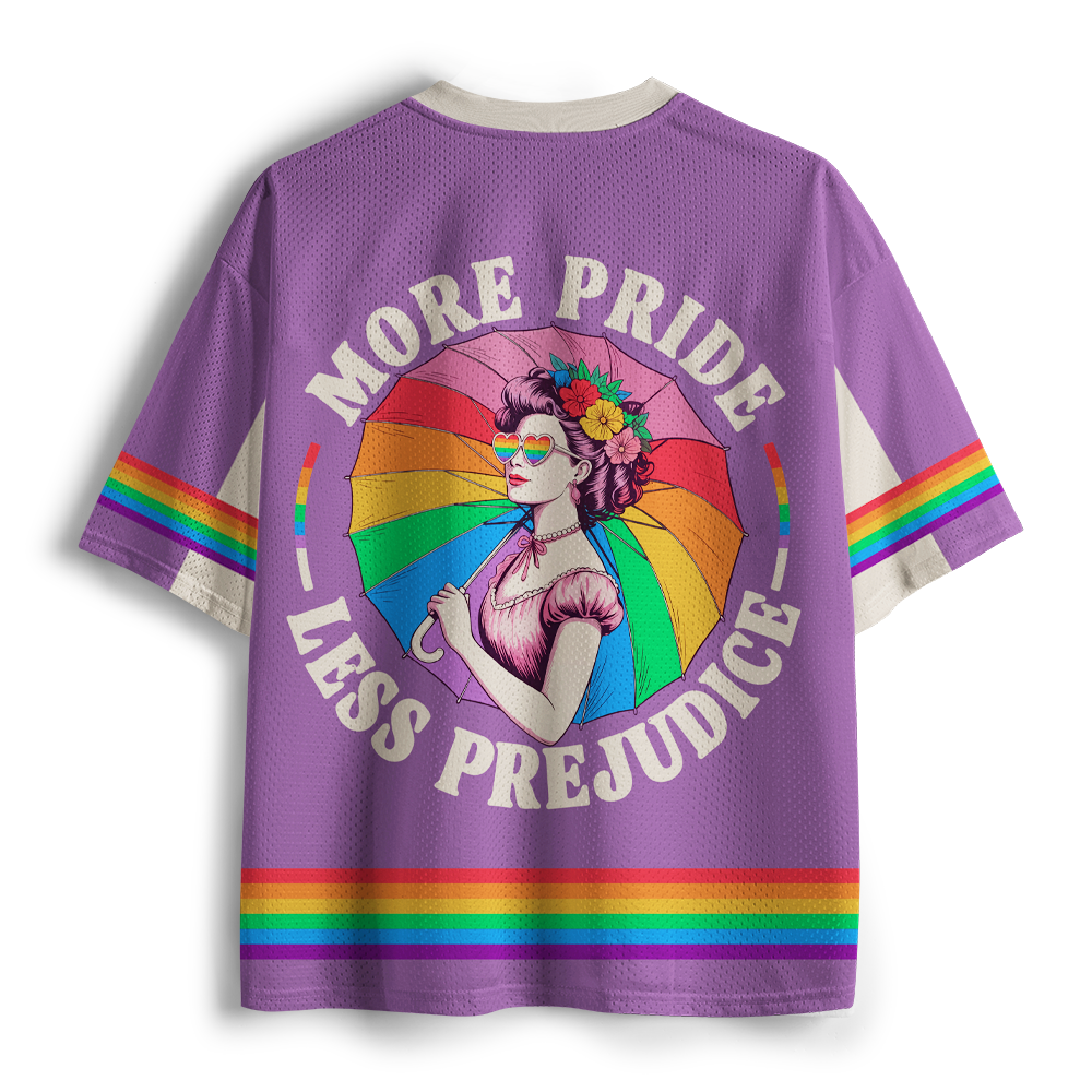 Pagewings More Pride Less Prejudice Unisex Mesh Jersey