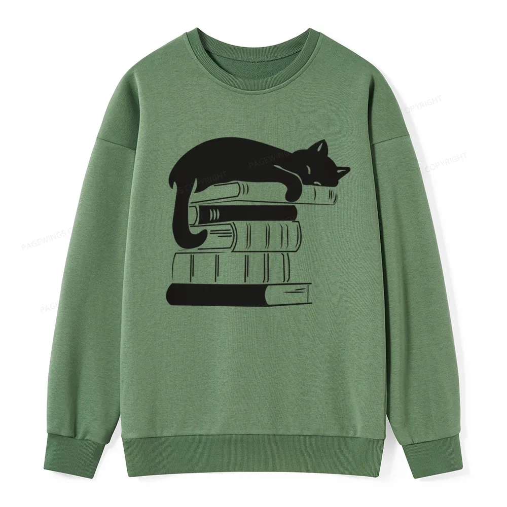 Pagewings Books And Cats Unisex Classic Sweatshirt