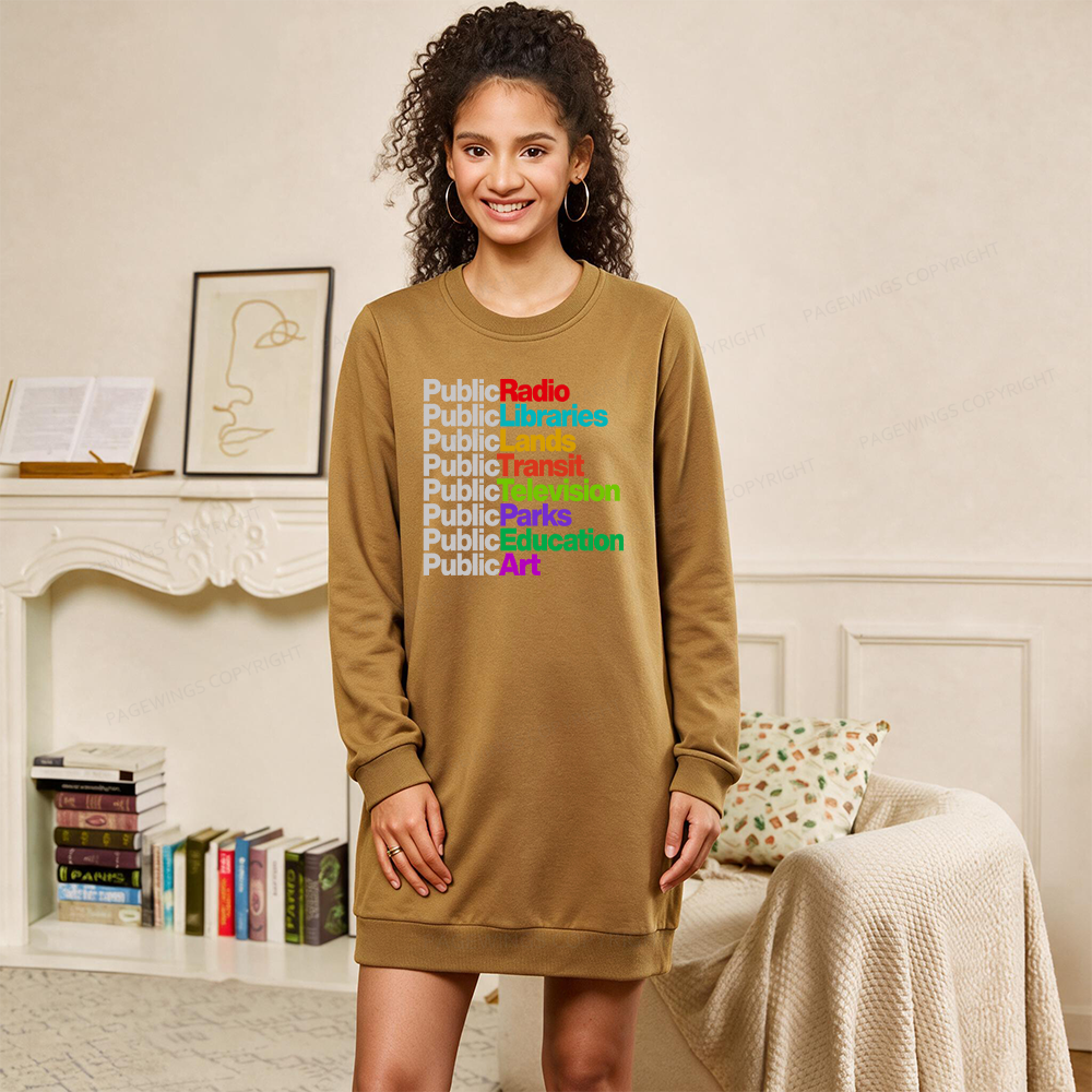 Pagewings Public Libraries Sweatshirt Dress