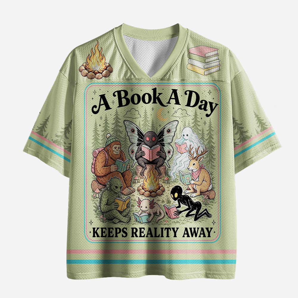 Pagewings A Book A Day Unisex Mesh Jersey