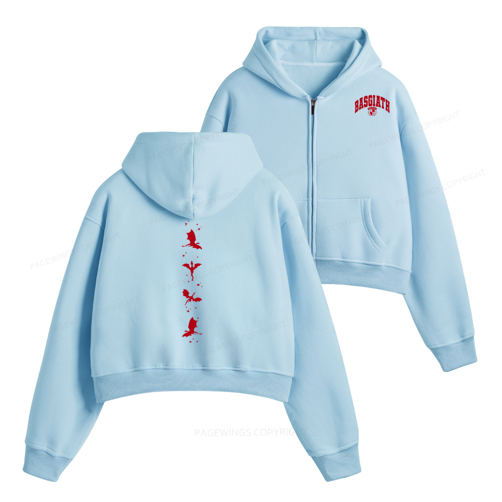 Pagewings Fantasy Bookish Fleece Zip-Up Hoodie