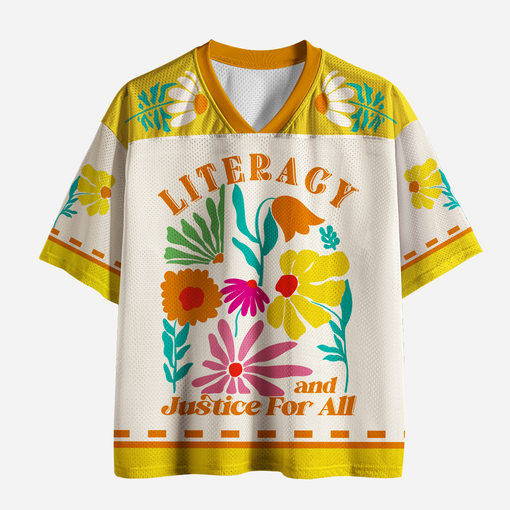 Pagewings Literacy and Justice for All Unisex Mesh Jersey