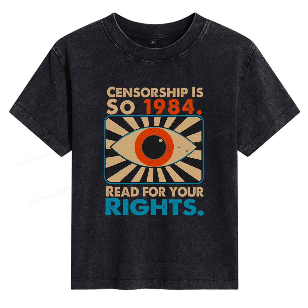 Pagewings Read For Your Rights Women's Washed T-shirt