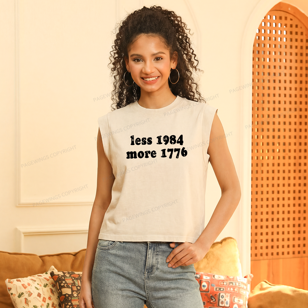 Pagewing Less 1984 More 1776 Women's Washed Tank Top