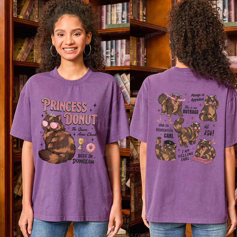 Pagewings Sci Fi Reader Unisex Washed T-shirt