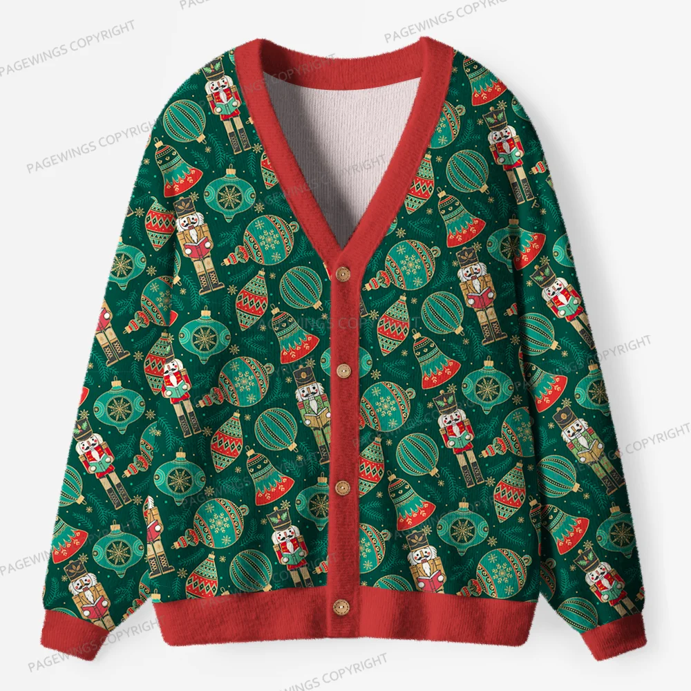 Pagewings Festive Reading  Unisex Ugly Cardigan Sweaters