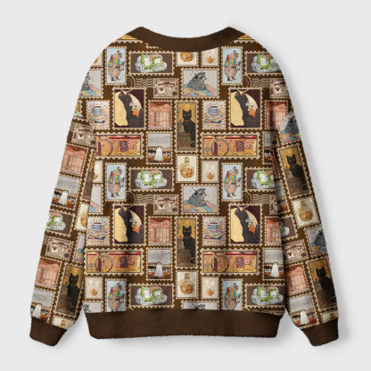 Pagewings Vintage Reading Light Knit Unisex Cardigan Sweaters