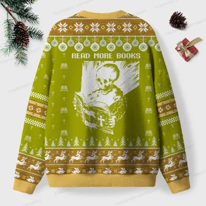 Pagewings Read More Books Unisex Ugly Knit Sweatshirt