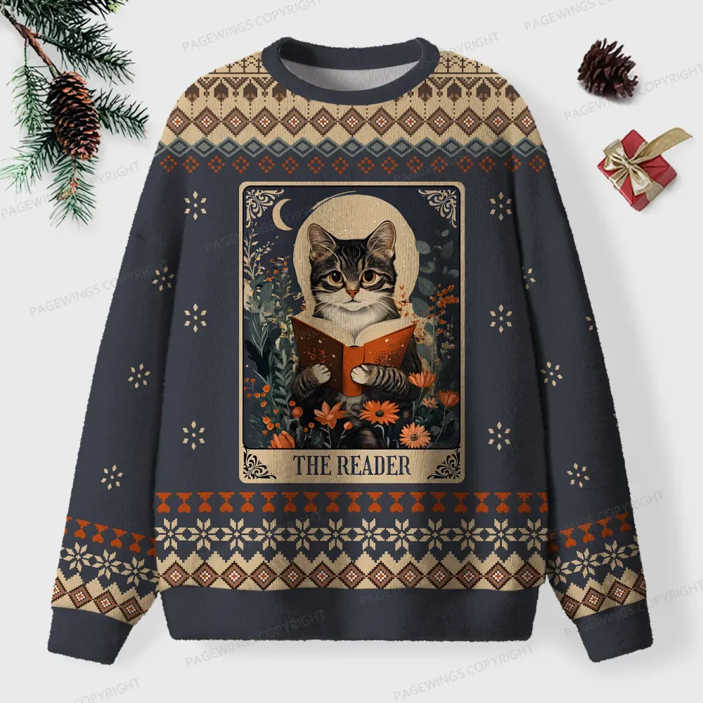 Pagewings The Reader Unisex Ugly Knit Sweatshirt