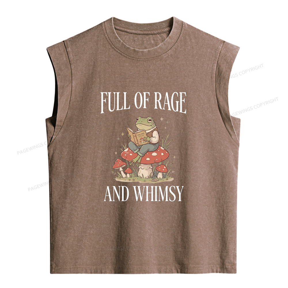 Pagewing Full of Rage and Whimsy Women's Washed Tank Top