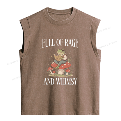 Pagewing Full of Rage and Whimsy Women's Washed Tank Top