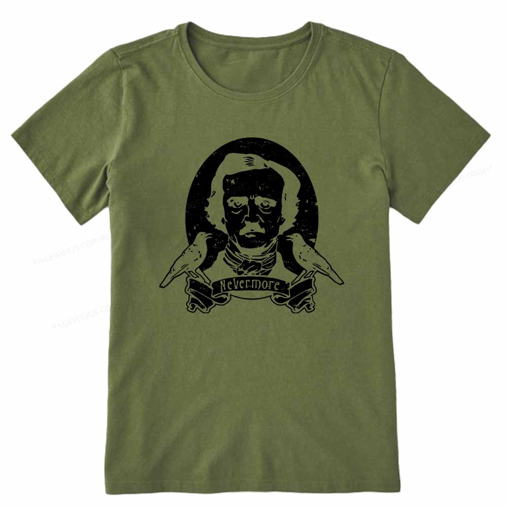 Pagewings Literary Vintage Stephen Allen King HP Lovecraft Book Unisex Classic T-shirt