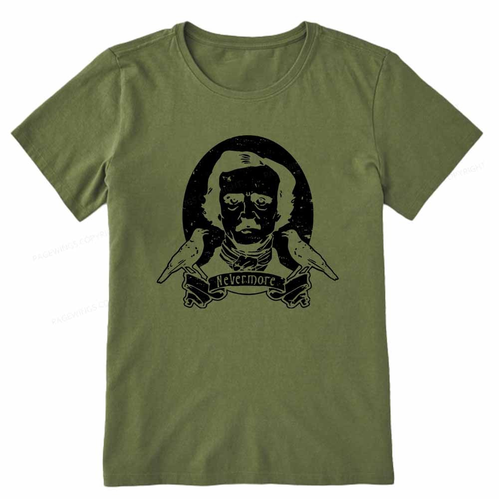 Pagewings Literary Vintage Stephen Allen King HP Lovecraft Book Unisex Classic T-shirt