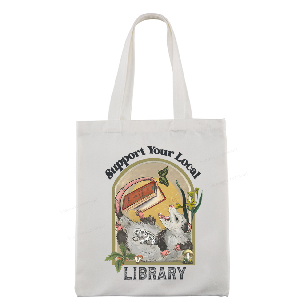 Pagewings Library Readers Make Leaders Jersey Short Sleeve Tee Tote Bag