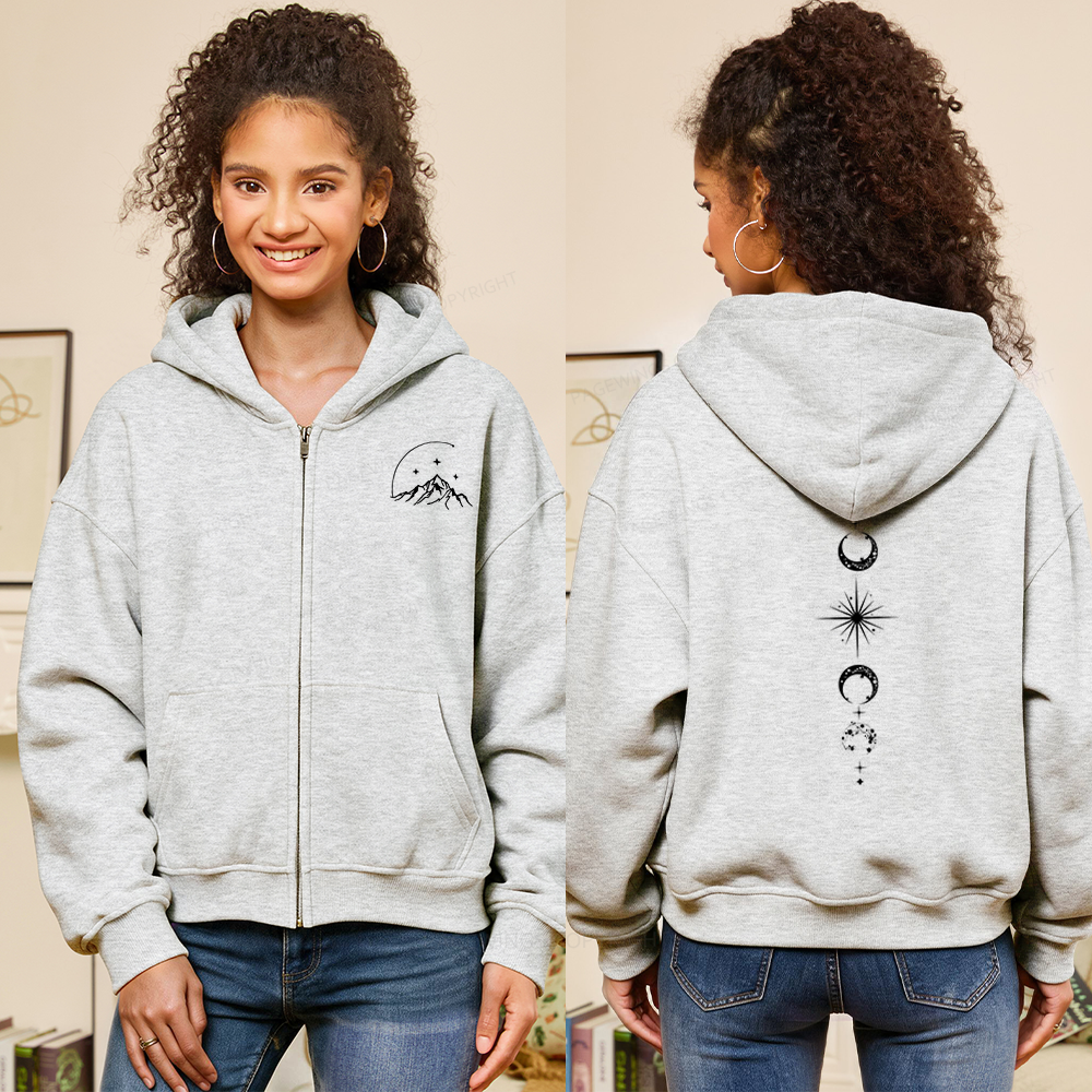 Pagewings Hello Feyre Darling Fleece Zip-Up Hoodie