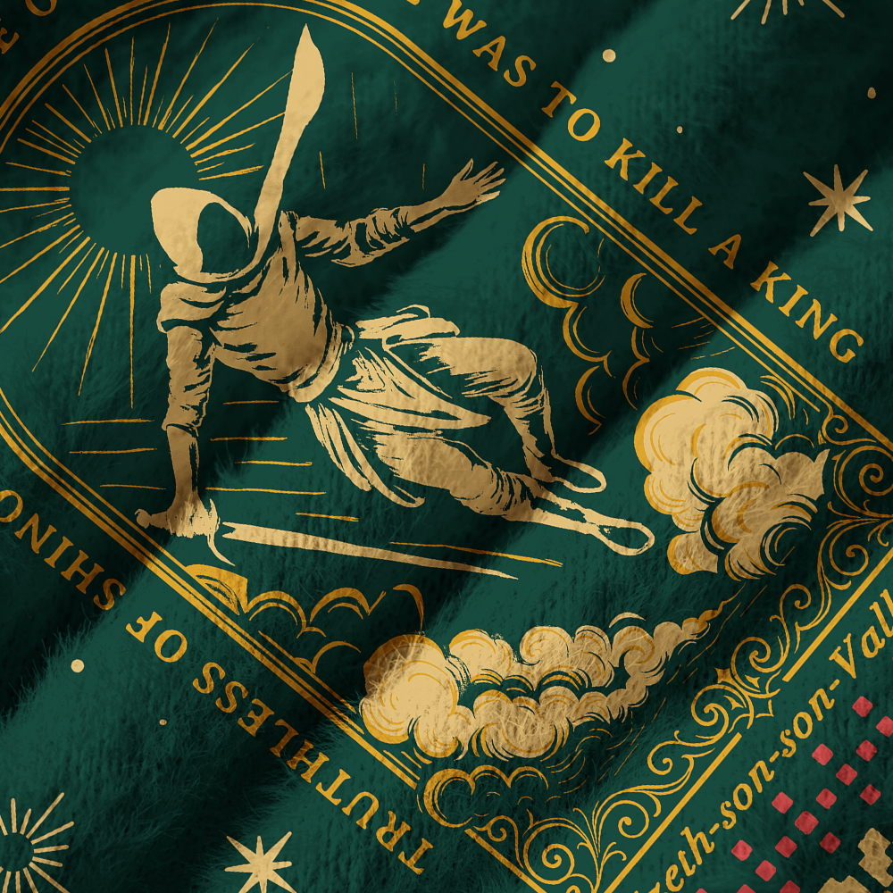 Pagewings Fantasy Bookish Off Shoulder Ugly Knit Sweater