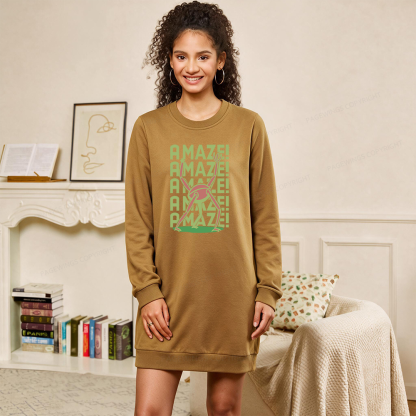 Pagewings Science Fiction Lover Sweatshirt Dress