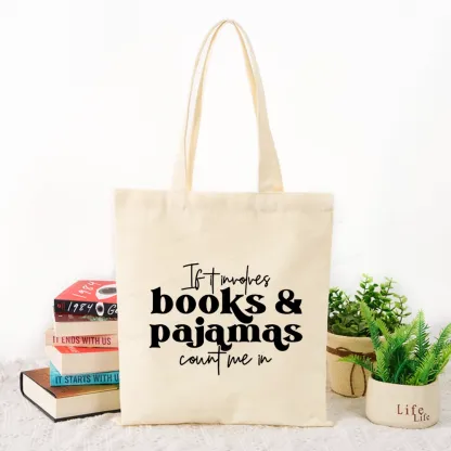 Pagewings Involves Books And Pajamas Count Me Tote Bag