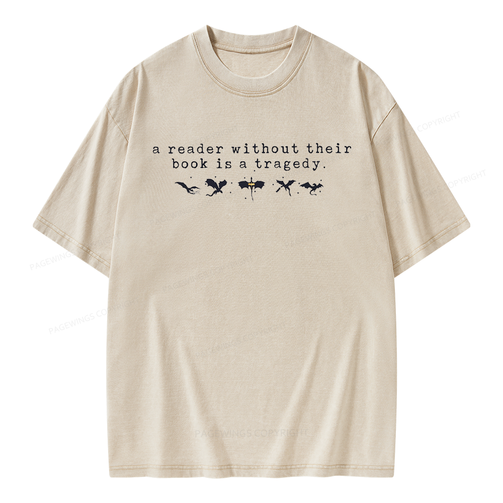 Pagewings Fantasy Reading Unisex Washed T-shirt