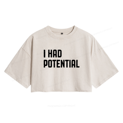 Pagewings Sci-Fi Bookish Women's Washed Cropped T-shirt