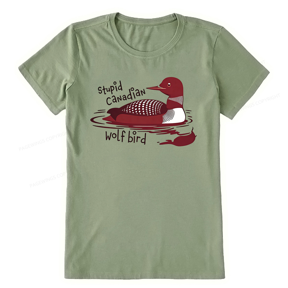 Pagewings Stupid Canadian Wolf Bird Unisex Classic T-shirt