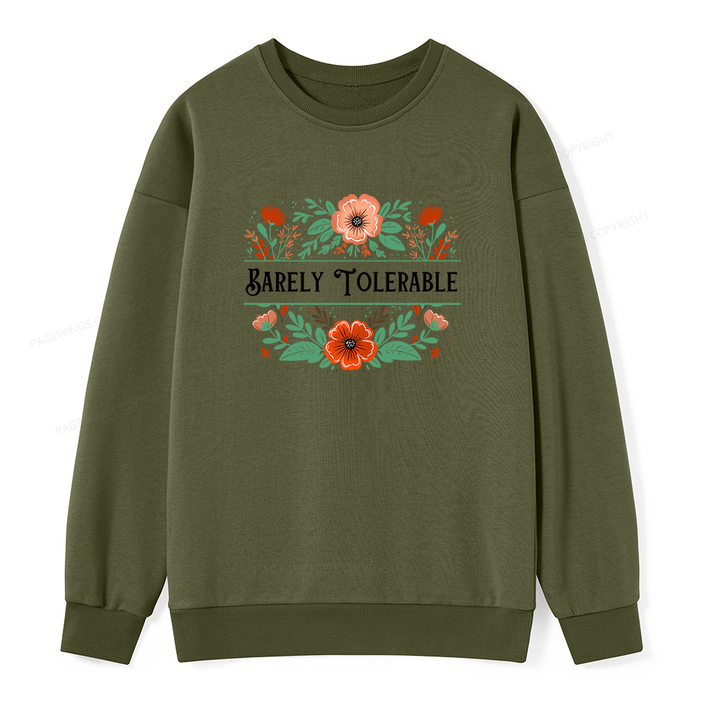 Pagewings Barely Tolerable Book Lover Unisex Classic Sweatshirt