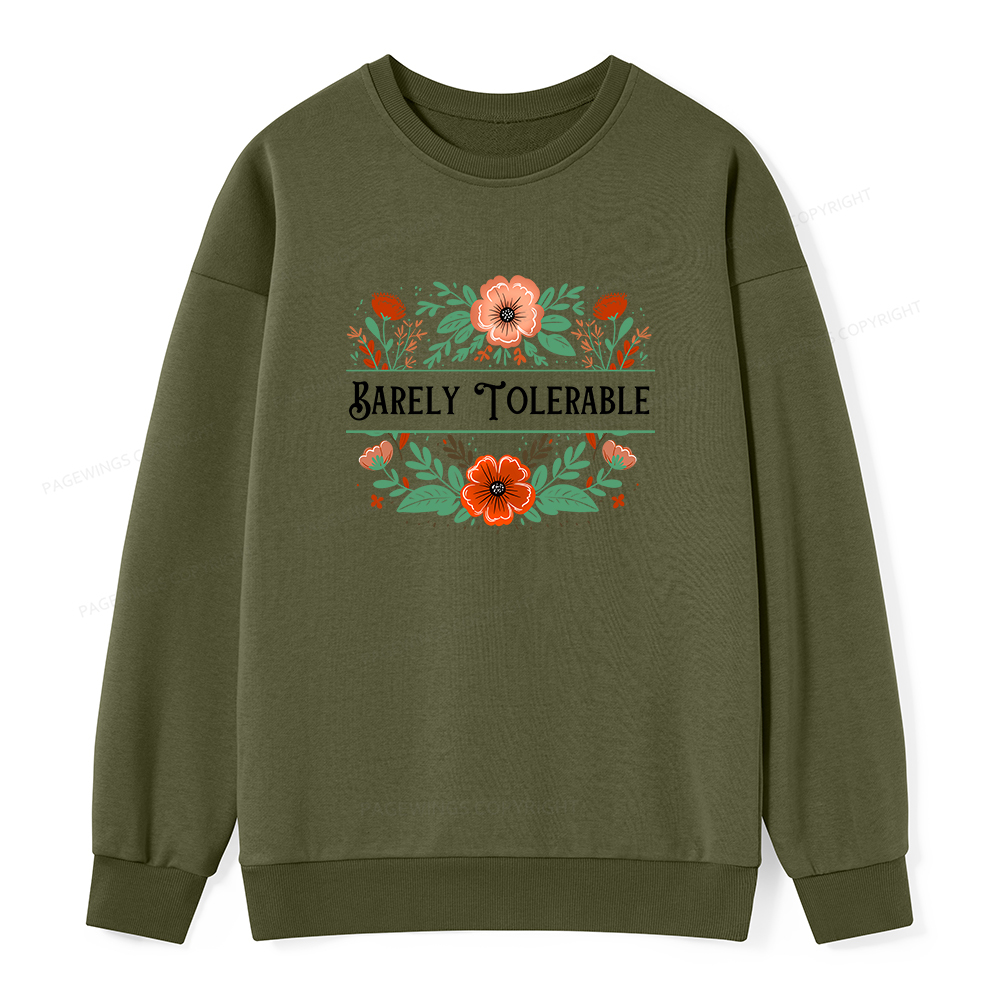 Pagewings Barely Tolerable Book Lover Unisex Classic Sweatshirt