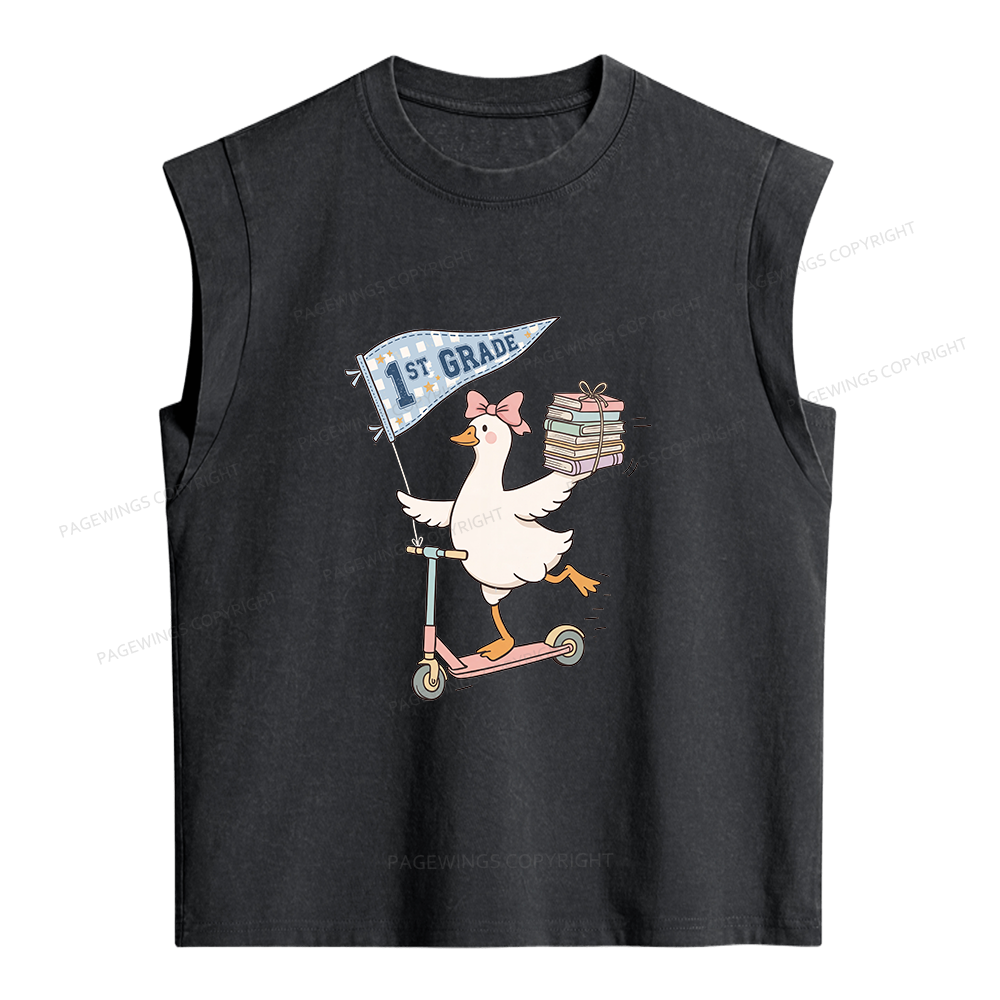 Pagewings Personalized Duck Goose Women's Washed Tank Top