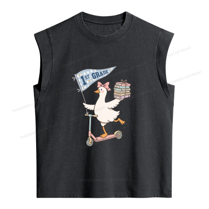 Pagewings Personalized Duck Goose Women's Washed Tank Top