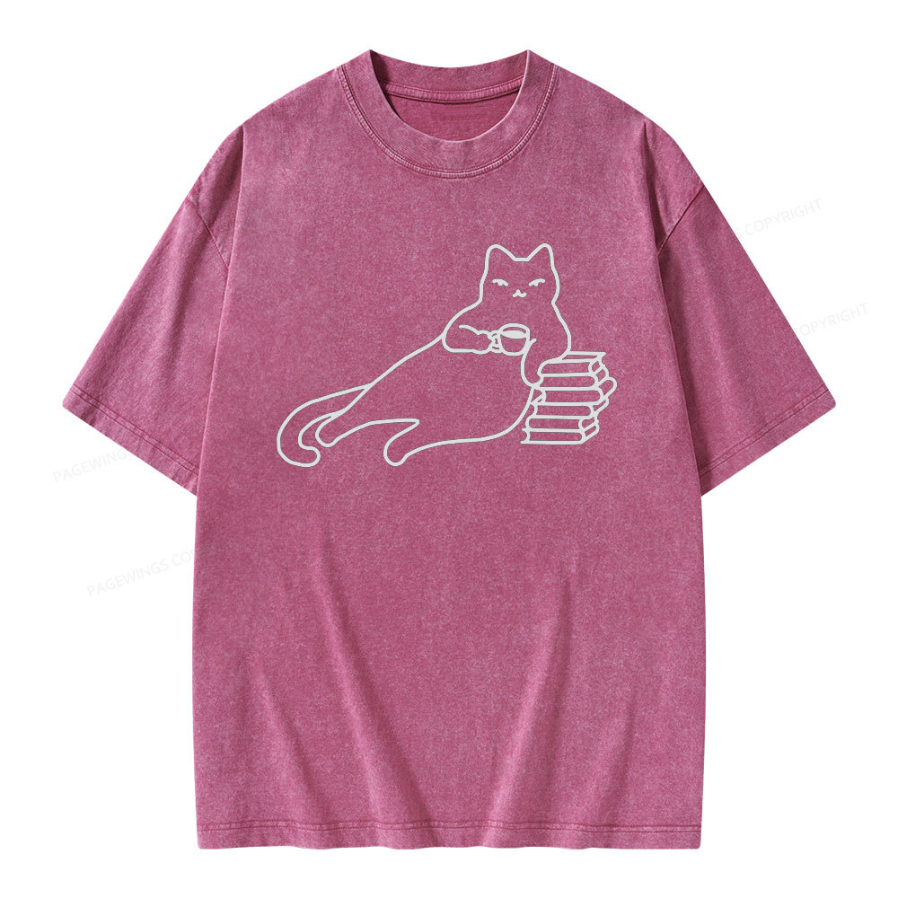 Pagewings Book Lover Shirt For Women Unisex Washed T-shirt