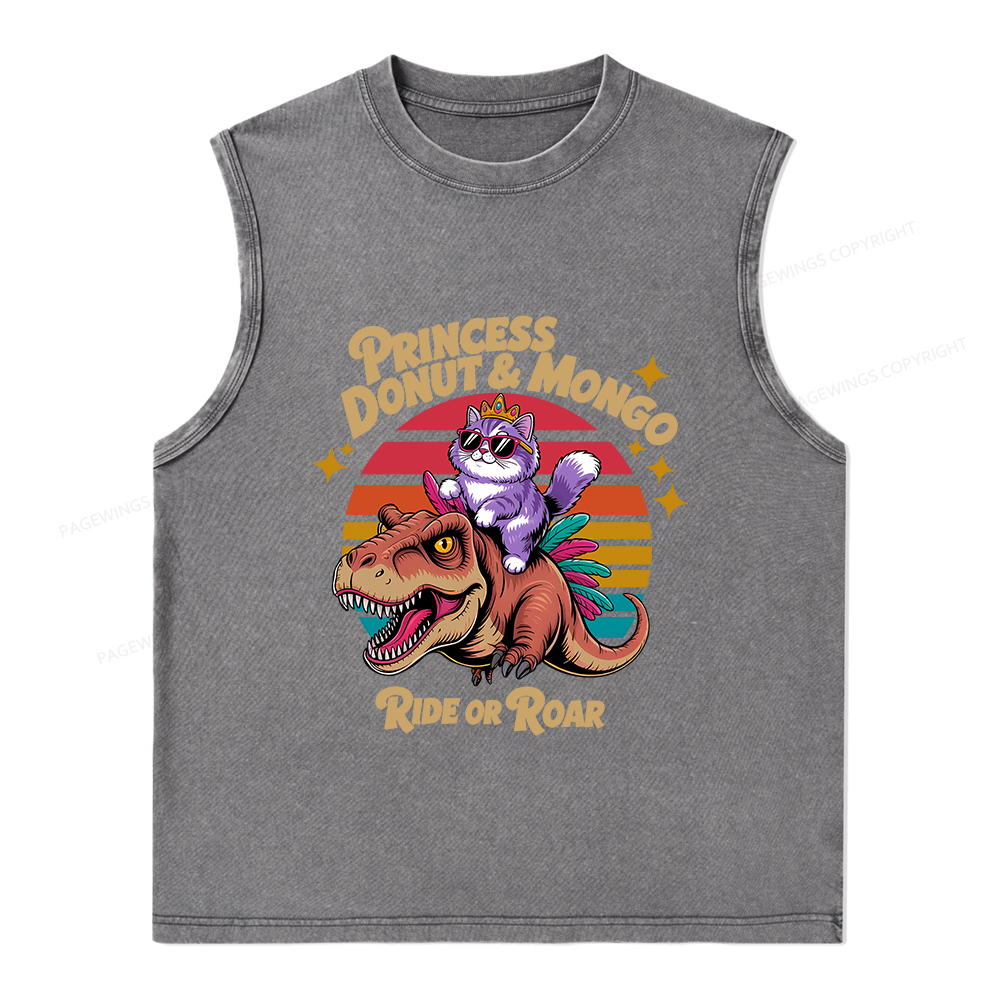 Pagewings Princess Donut & Mongo Washed Tank Top