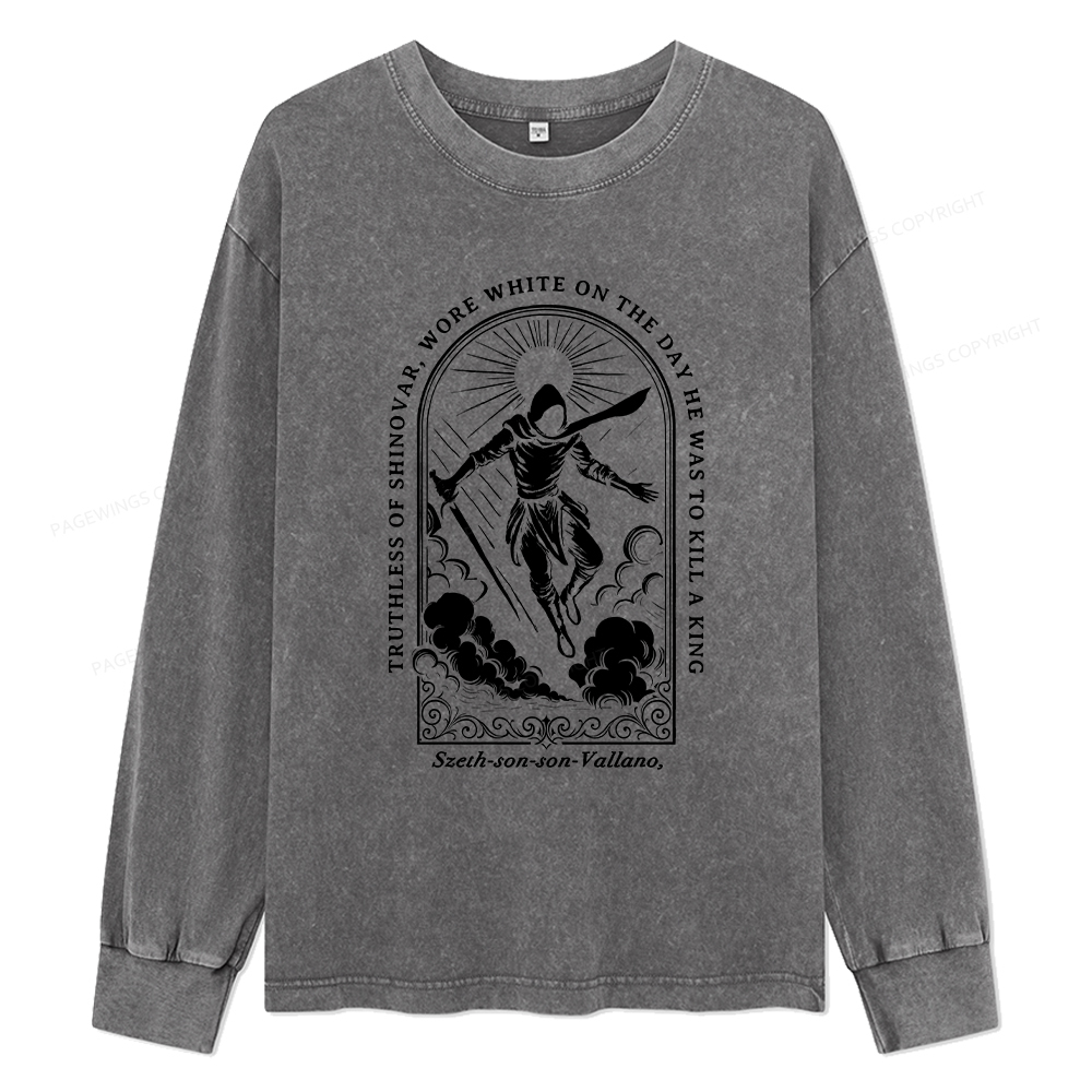 Pagewings Truthless of Shinovar Unisex Washed Long Sleeve T-shirt