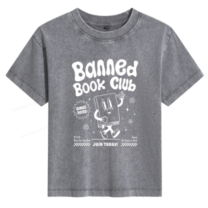 Pagewings Banned Book Club Women's Washed T-shirt